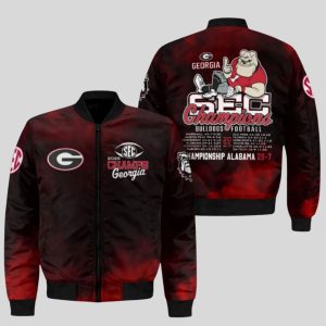 Bulldogs Football 2025 SEC Champions Bomber Jacket 1 Bulldogs Football 2025 SEC Champions Bomber Jacket 1