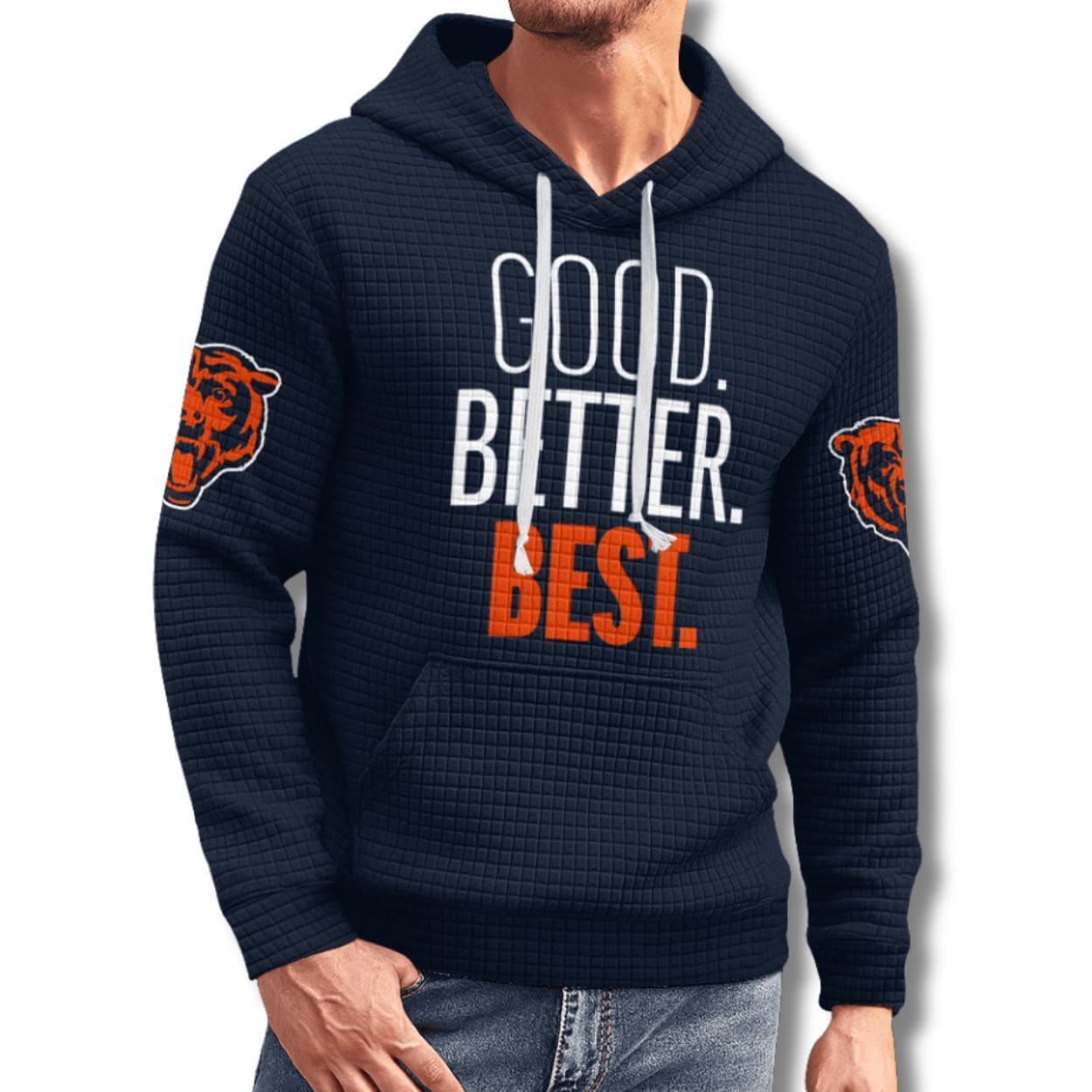 Bears Football Good Better Best Waffle Hoodie Bears Football Good Better Best Waffle Hoodie