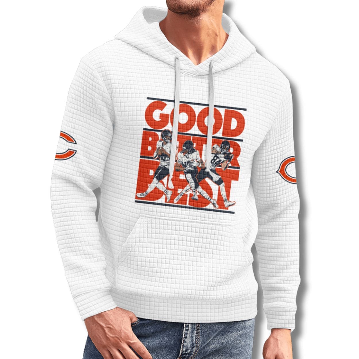 Bears Good Better Best Waffle Hoodie Bears Good Better Best Waffle Hoodie