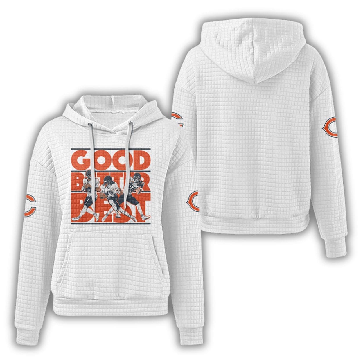 Chicago Bears Good Better Best Waffle Hoodie 2 Chicago Bears Good Better Best Waffle Hoodie 2