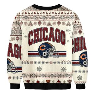 Chicago Football Christmas Ugly Sweater 2 Chicago Football Christmas Ugly Sweater 1
