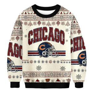 Chicago Football Christmas Ugly Sweater 1 Chicago Football Christmas Ugly Sweater