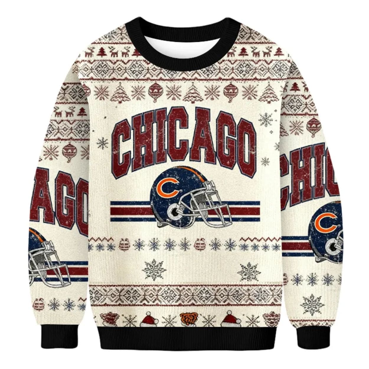 Chicago Football Christmas Ugly Sweater Chicago Football Christmas Ugly Sweater