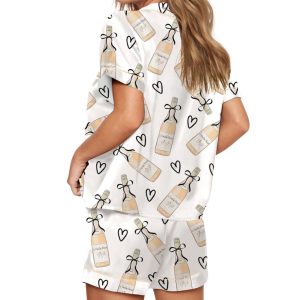 Chicken Wine Silky Satin Pajama Set 3