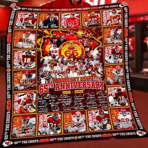 Chiefs 65th Anniversary 1960 2025 Blanket 1