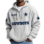 Cowboys EST 1960 Half Zip Waffle Hoodie