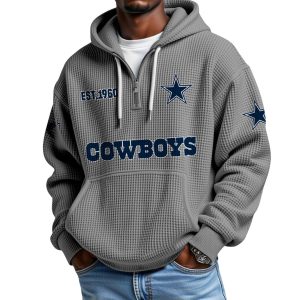 Cowboys EST 1960 Half Zip Waffle Hoodie 4