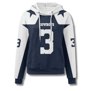 Cowboys George Pickens 3 Waffle Hoodie 3 Dallas Cowboys George Pickens 3 Waffle Hoodie 2