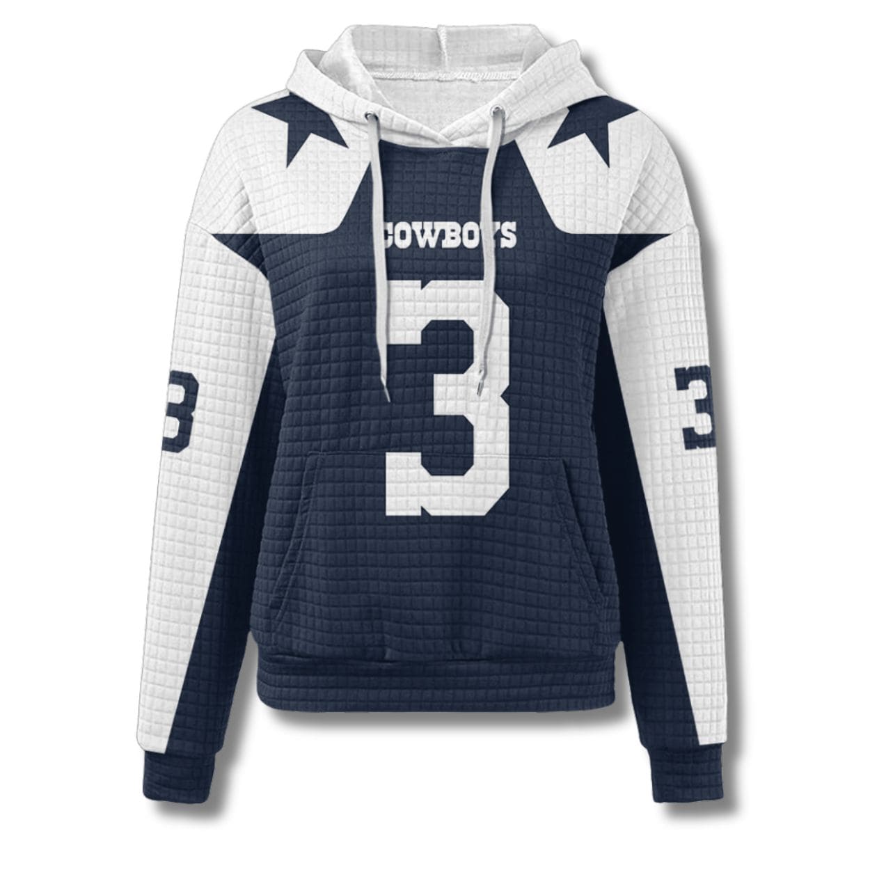 Cowboys George Pickens 3 Waffle Hoodie Cowboys George Pickens 3 Waffle Hoodie