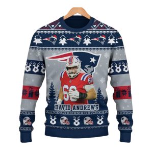 David Andrews I Am A Die Hard Patriots Fan Christmas Ugly Sweater 1