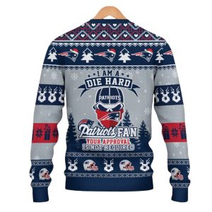 David Andrews I Am A Die Hard Patriots Fan Christmas Ugly Sweater 2