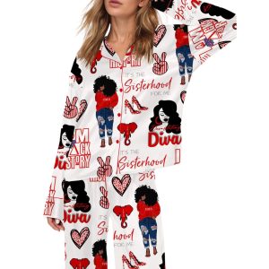 Delta Sigma Theta DST Silky Satin Pajama Set