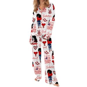 Delta Sigma Theta DST Silky Satin Pajama Set 2