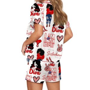 Delta Sigma Theta DST Silky Satin Pajama Set 3