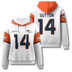 Broncos Courtland Sutton 14 Waffle Hoodie