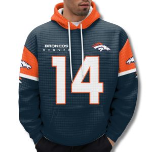 Broncos Courtland Sutton 14 Waffle Hoodie 2 Denver Broncos Courtland Sutton 14 Waffle Hoodie 3