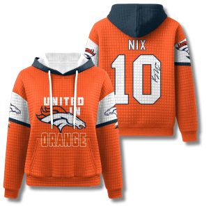 Denver Broncos United In Orange Waffle Hoodie 2