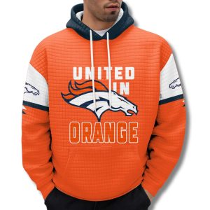 Denver Broncos United In Orange Waffle Hoodie 3