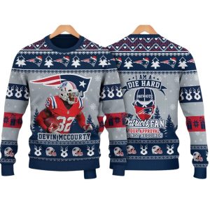 Devin McCourty I Am A Die Hard Patriots Fan Christmas Ugly Sweater