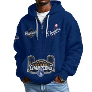 Dodgers 2025 World Series Champions Waffle Hoodie 1
