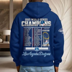 Dodgers 2025 World Series Champions Waffle Hoodie 2