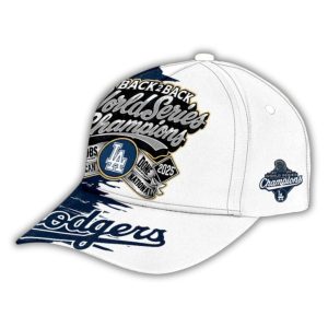 Dodgers Back 2 Back World Series 2025 Classic Cap 2