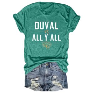 Green cotton t-shirt by Icestork featuring the teal text 