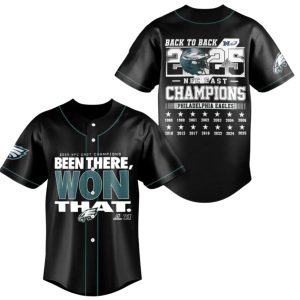 Eagles 2025 NFC East Division Champions Baseball Jersey 1