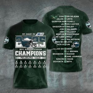 Eagles 2025 NFC East Division Champions Fly Eagles Fly Shirt