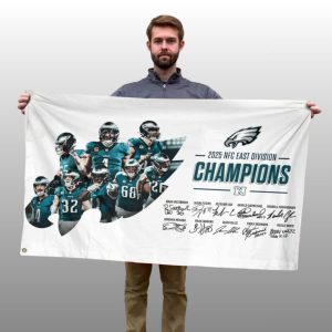 Eagles 2025 NFC East Division Champions House Flag