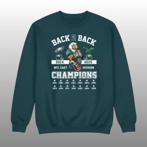 Eagles Back 2 Back NFC East Division Champions 2024 2025 Shirt 1