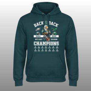 Eagles Back 2 Back NFC East Division Champions 2024 2025 Shirt 2