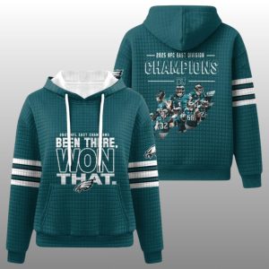 Eagles Been There Won That Waffle Hoodie 1