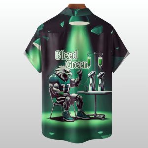 Eagles Football Bleed Green Hawaiian Shirt 2 Eagles