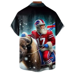 Football Game Bills Santa Hawaiian Shirt 2 Football Game Bills Santa Hawaiian Shirt 1