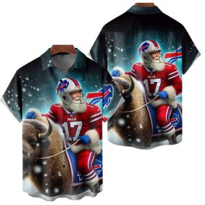 Football Game Bills Santa Hawaiian Shirt 2