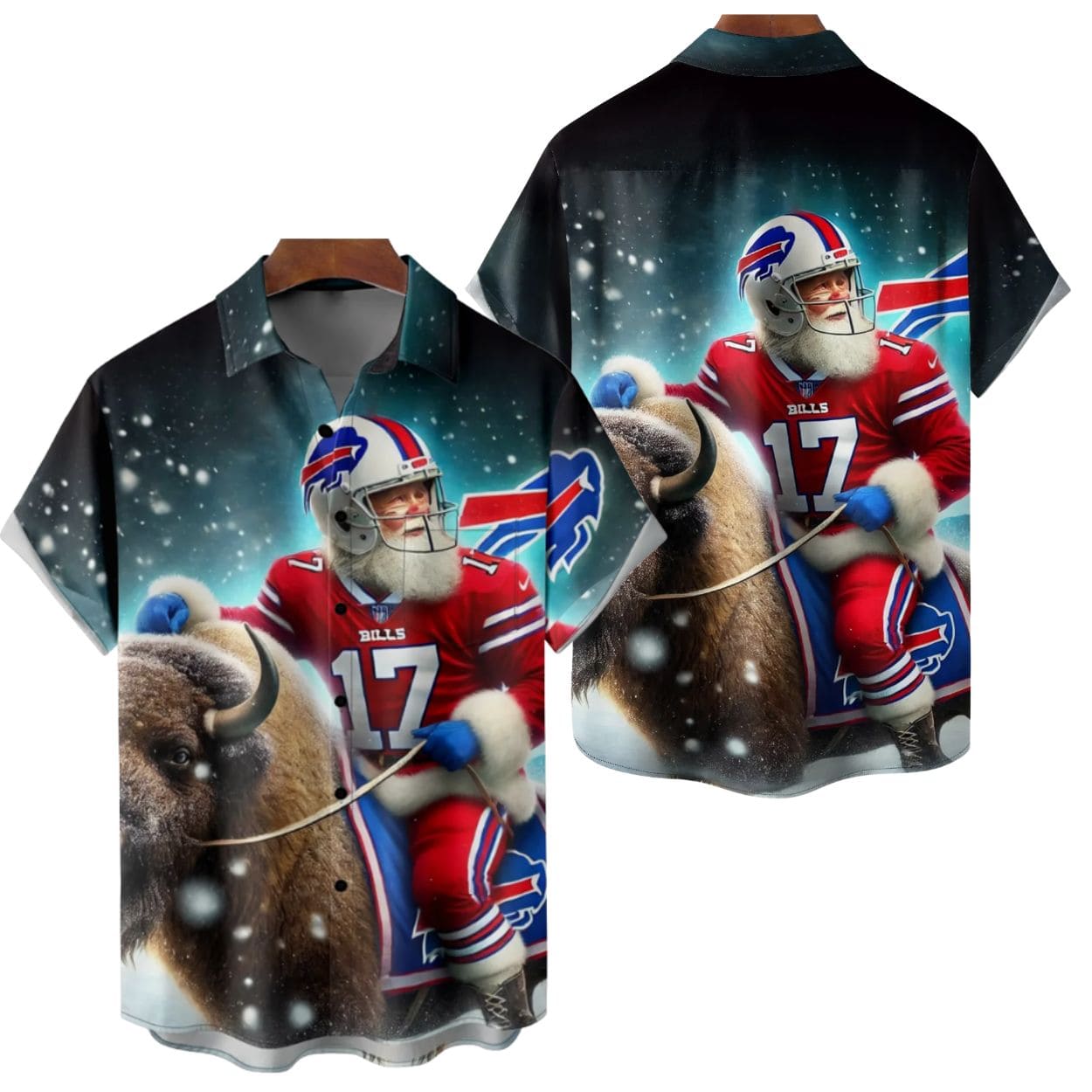 Football Game Bills Santa Hawaiian Shirt 2 Football Game Bills Santa Hawaiian Shirt 2