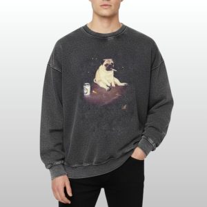 Funny Pug Smoking Meme Heavyweight Classic Vintage Sweatshirt