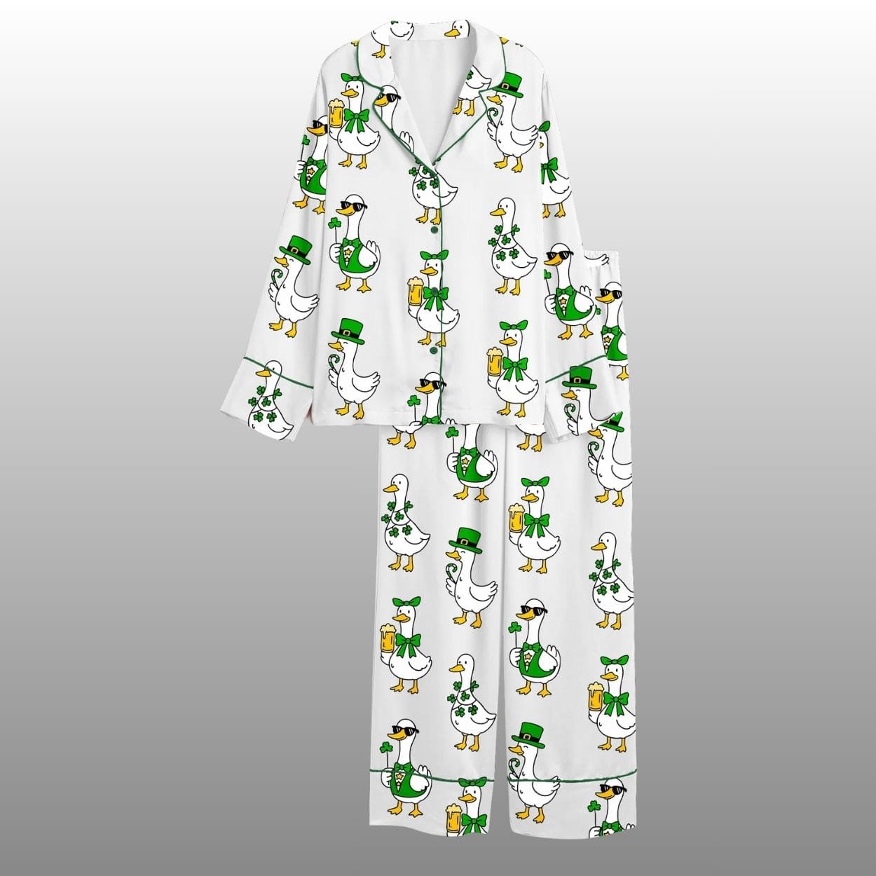 Funny St Patrick’s Day Silly Goose Pajama Set Funny St Patrick’s Day Silly Goose Pajama Set