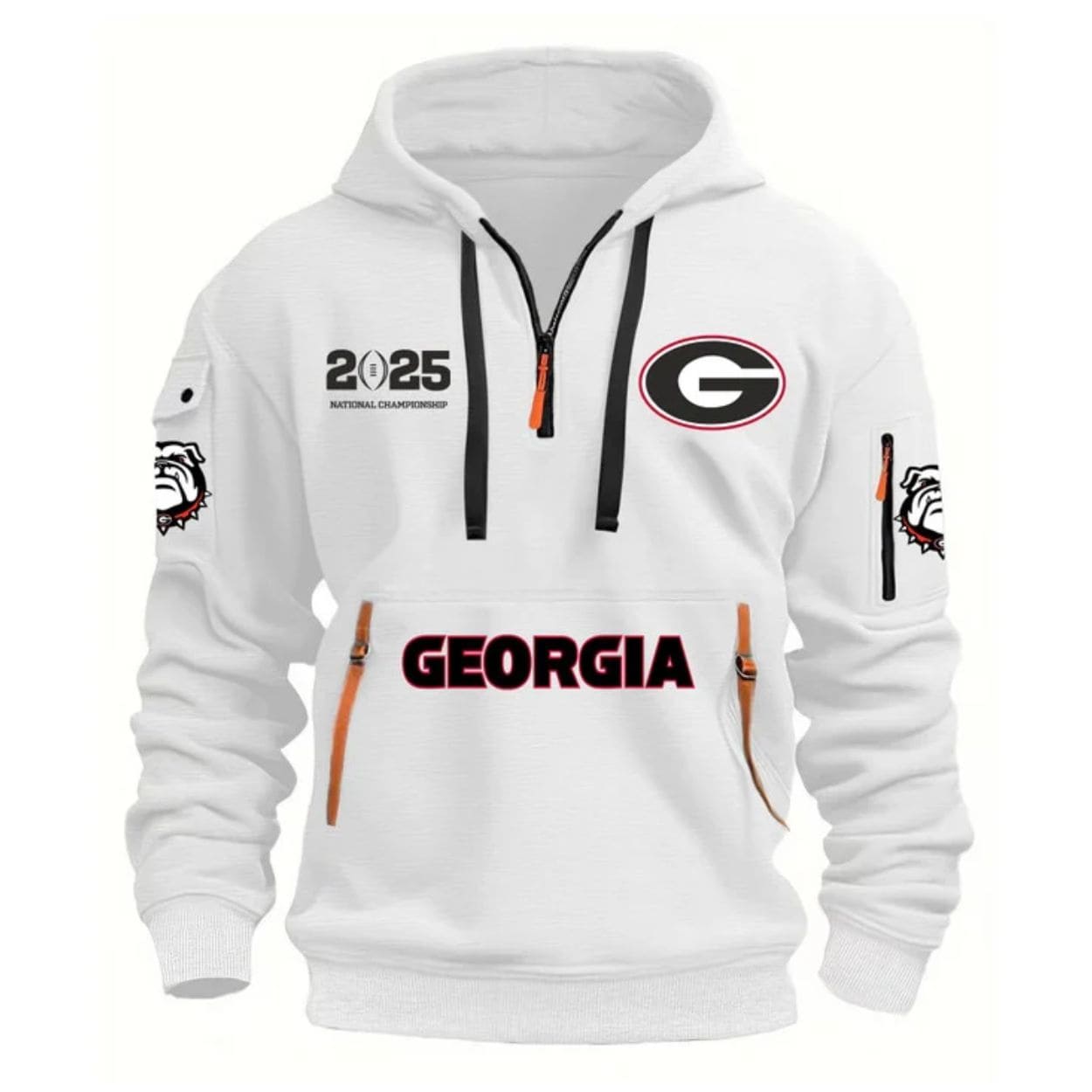 Georgia Football 2025 National Championship Quarter Zip Hoodie Georgia Football 2025 National Championship Quarter Zip Hoodie