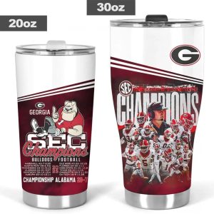 Georgia Football 2025 SEC Champions Tumbler Cup 1