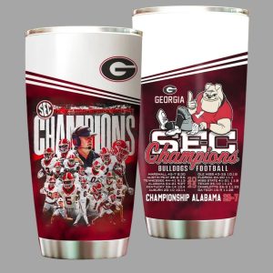 Georgia Football 2025 SEC Champions Tumbler Cup