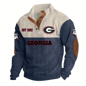 Georgia Football EST 1892 Stand Up Collar Sweatshirt