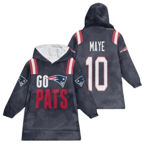 Go Pats Maye 10 New England Football Unisex Blanket Hoodie