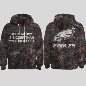 God's Mercy Is Bigger Than Your Mistakes Eagles Camo Hoodie 1