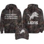 God's Mercy Is Bigger Than Your Mistakes Lions Camo Hoodie