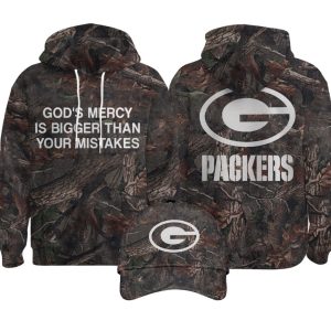 God's Mercy Is Bigger Than Your Mistakes Packers Camo Hoodie 1