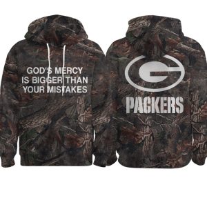 God's Mercy Is Bigger Than Your Mistakes Packers Camo Hoodie
