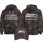 God's Mercy Is Bigger Than Your Mistakes Seahawks Camo Hoodie