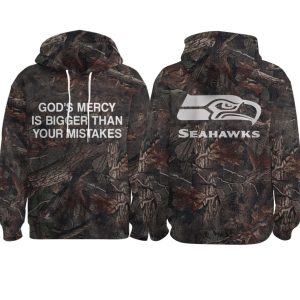 God's Mercy Is Bigger Than Your Mistakes Seahawks Camo Hoodie